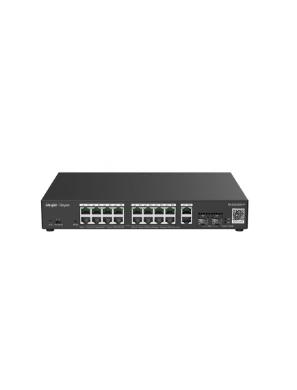 Reyee RG-ES220GS-P 20 Portlu, 10/100/1000 Gigabit, Yönetilebilir Switch, 2 SFP, 2 Gigabit RJ45 Uplink, 16 Port PoE+ (250W)