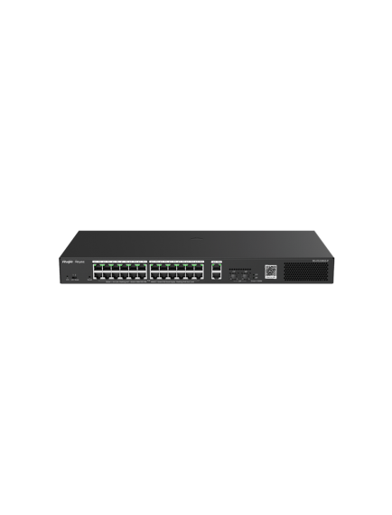 Reyee RG-ES228GS-P 28 Portlu, 10/100/1000 Gigabit, Yönetilebilir Switch, 2 SFP, 2 Gigabit RJ45 Uplink, 24 Port PoE+ (370W)