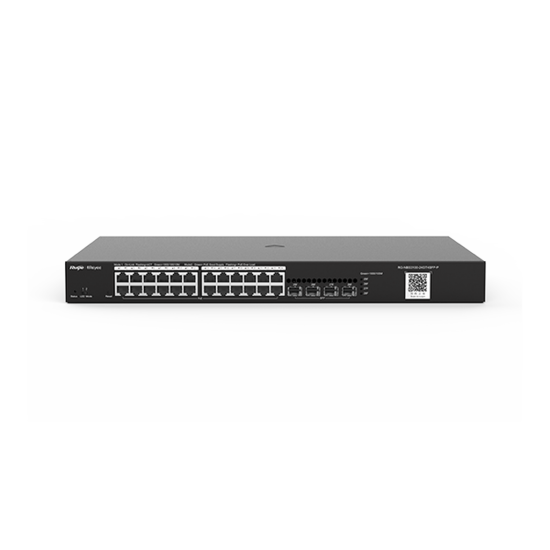 Reyee RG-NBS3100-24GT4SFP-P 24 Portlu, 10/100/1000 Gigabit, L2 Yönetilebilir Switch, 4 SFP, 24 Port PoE+ (370W)