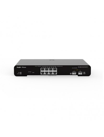 Reyee RG-NBS3100-8GT2SFP-P 8 Portlu, 10/100/1000 Gigabit, L2 Yönetilebilir Switch, 2 SFP, 8 Port PoE+ (125W)