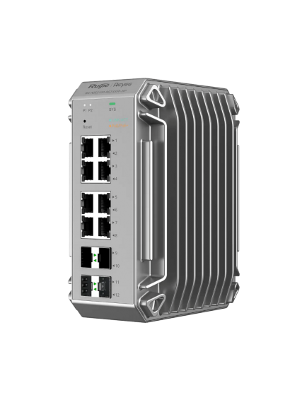 Reyee RG-NIS3100-8GT4SFP-HP 8 Portlu, 10/100/1000 Gigabit, Endüstriyel Switch, 4 SFP, 8 Port PoE+ (240W)