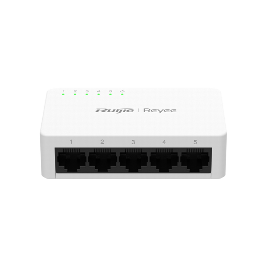 Reyee RG-ES05F 5 Portlu, 10/100 Fast Ethernet, Tak Çalıştır Switch, Plastik Kasa