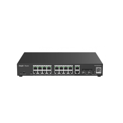 Reyee RG-ES220GS-P 20 Portlu, 10/100/1000 Gigabit, Yönetilebilir Switch, 2 SFP, 2 Gigabit RJ45 Uplink, 16 Port PoE+ (250W)