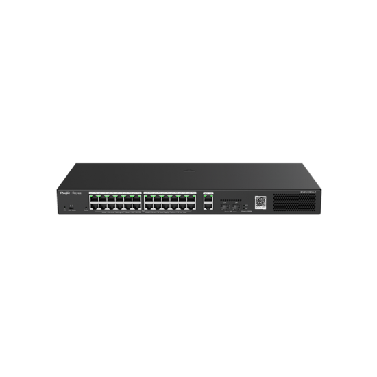 Reyee RG-ES228GS-P 28 Portlu, 10/100/1000 Gigabit, Yönetilebilir Switch, 2 SFP, 2 Gigabit RJ45 Uplink, 24 Port PoE+ (370W)