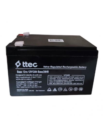ttec 12vs 12V 12Ah BASE Bakımsız Kuru Akü (TSS)