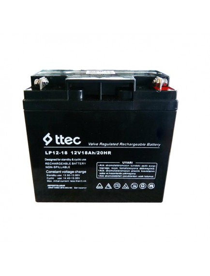 ttec 12vs 12V 18Ah Bakımsız Kuru Akü (TSS)