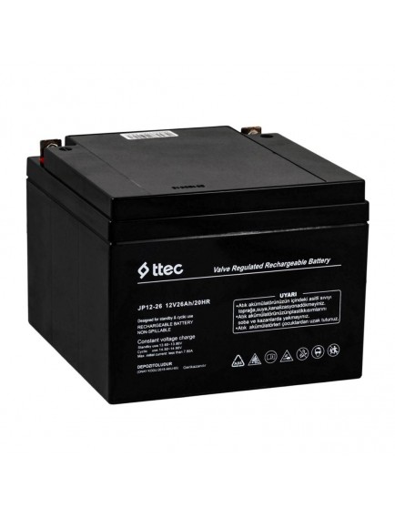 ttec 12vs 12V 26Ah BASE Bakımsız Kuru Akü (TSS)
