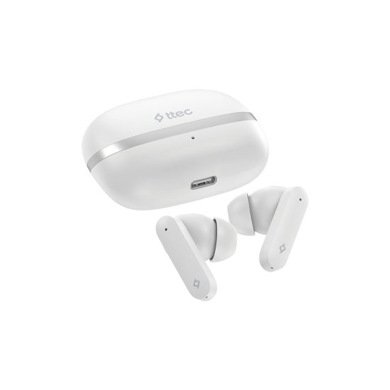 ttec AirBeat Pro Max Elips ANC Gerçek Kablosuz TWS Bluetooth Kulaklık-2KM182 Beyaz