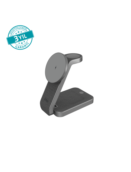 ttec AirCharger Quattro MagSafe Uyumlu 4’ü 1 Arada iPhone + Apple Watch + AirPods LED Aydınlatmalı Kablosuz Katlanabilir Şarj Standı – 2KS38S
