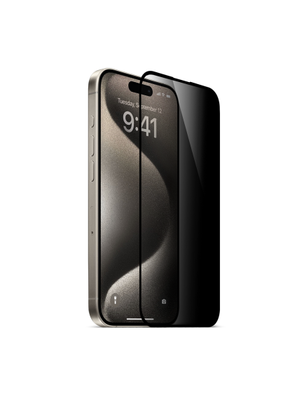 ttec AirGlass Privacy İki Yönlü Gizlilik Filtreli Cam Ekran Koruyucu iPh. 15 Pro Max