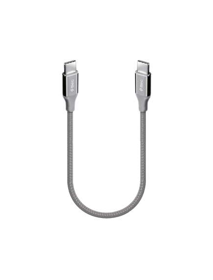 ttec AlumiCable USB-C - USB-C 30cm 60W PD/QC Hızlı Şarj/Data Kablosu Uzay Grisi Uzay Grisi