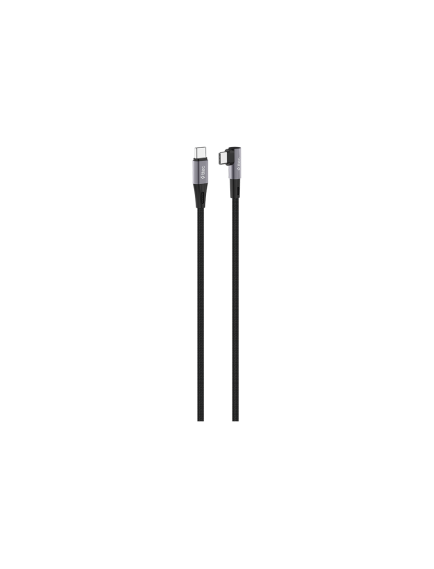 ttec AlumiCable USB-C USB-C 60W PD/QC 90° L Tasarımlı Gamer Oyuncu 150cm Hızlı Şarj/Data Kablosu Siyah
