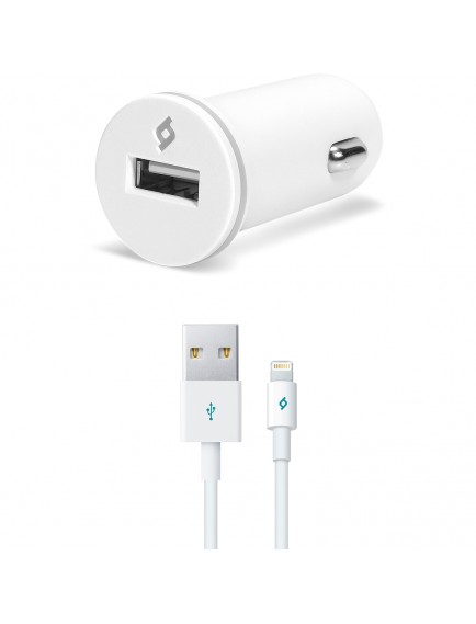 ttec Compact 1000 mA Araç Şarj Aleti Lightning Kablolu Beyaz