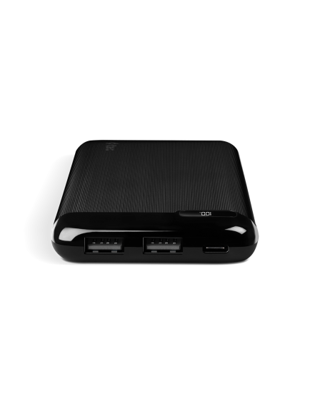 ttec PowerSlim LCD 10.000 mAh Taşınabilir Şarj Aleti / Powerbank USB-C Giriş/Çıkış Siyah