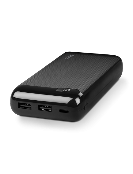 ttec PowerSlim LCD 20.000 mAh Taşınabilir Şarj Aleti / Powerbank USB-C Giriş/Çıkış Siyah