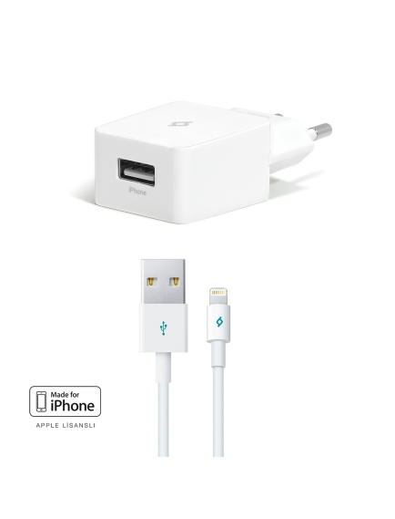 ttec Quantum Mfi 1A Seyahat Şarj Aleti Beyaz