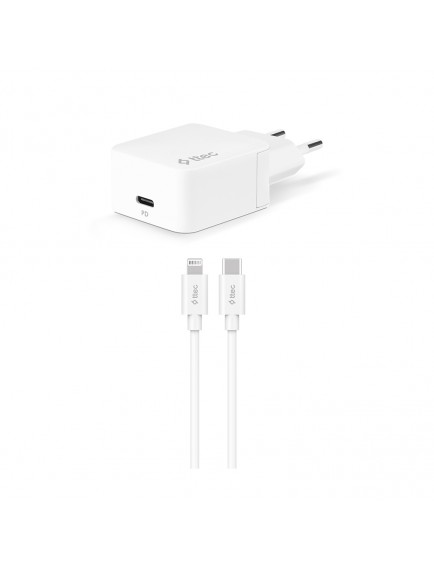 ttec Quantum PD Apple MFi Lisanslı 20W Seyahat Şarj Aleti + USB-C/Lightning Kablo Beyaz