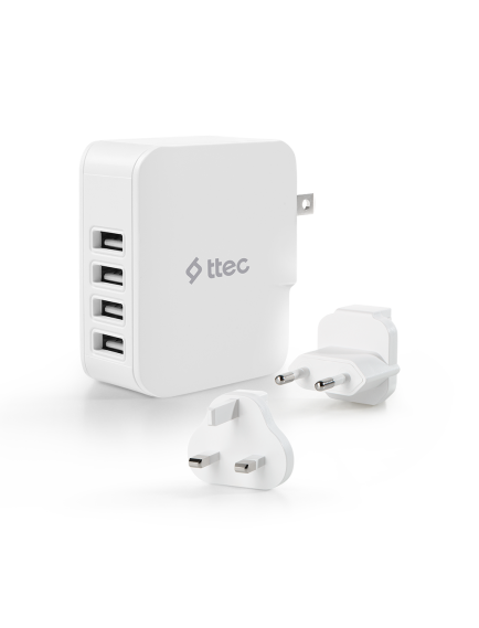 ttec Quattro Traveler 4 USB’li Dünya Seyahat Şarj Aleti Kiti