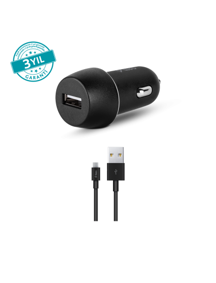ttec SmartCharger 2.1A Araç Şarj Aleti  + Micro USB Kablo Siyah