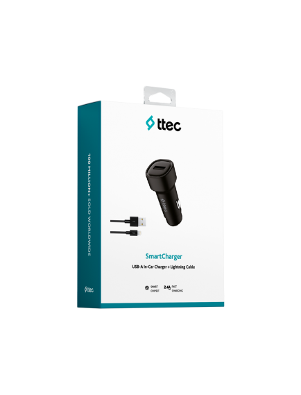 ttec SmartCharger 2.4A  Araç Şarj Aleti + Lightning Kablo