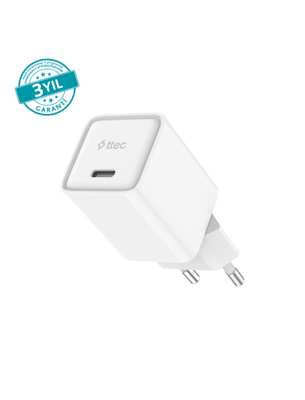 ttec SmartCharger 20W PD GAN Seyahat Hızlı Şarj Aleti
