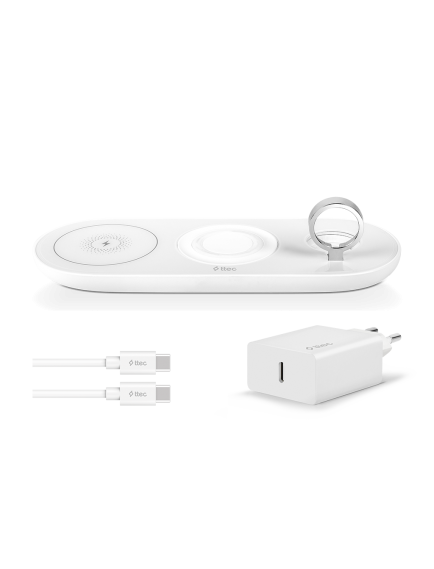 ttec SmartCharger Air iPhone+Apple Watch+AirPods Kablosuz Hızlı Şarj Aleti ve  PD 20W Seyahat Şarj Aleti