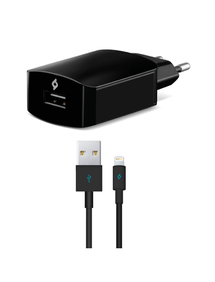 ttec SpeedCharger 2.1A Seyahat Şarj Aleti  Lightning Kablolu Siyah
