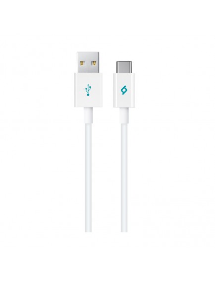 ttec USB-A - USB-C 3.1 Premium Şarj Kablosu, Kev. Sargılı Beyaz