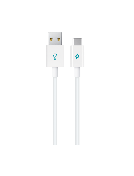 ttec USB-A - USB-C 3.1 Premium Şarj Kablosu, Kev. Sargılı Beyaz
