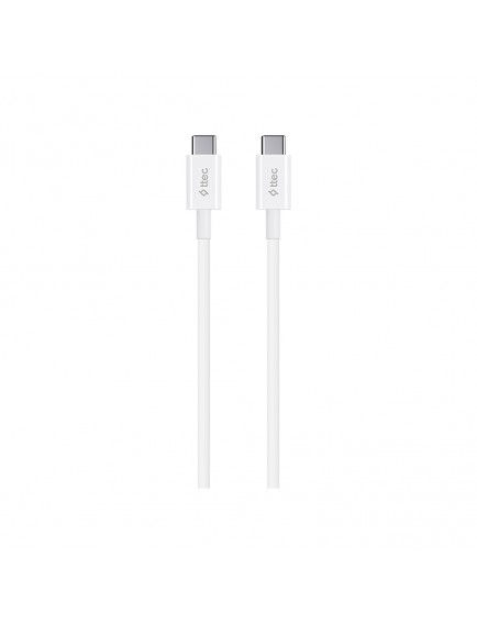 ttec USB-C - USB-C 120cm 60W PD/QC Hızlı Şarj/Data Kablosu Beyaz Beyaz