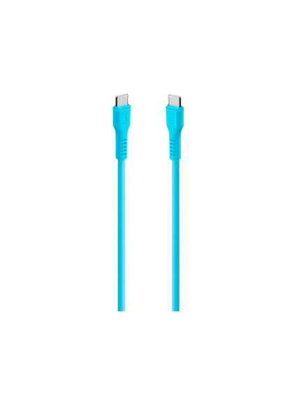ttec USB-C - USB-C 120cm 60W PD/QC Hızlı Şarj/Data Kablosu Neon Mavi
