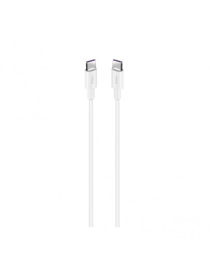 ttec USB-C - USB-C 200cm 60W PD/QC Hızlı Şarj/Data Kablosu Beyaz Beyaz