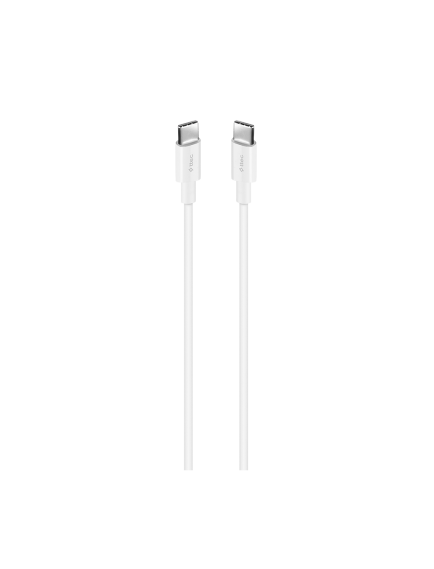 ttec USB-C - USB-C 300cm 60W PD/QC Hızlı Şarj/Data Kablosu Beyaz Beyaz