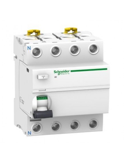 Schneider Kaçak Akım Koruma Rölesi, Acti9, A-SI Tipi, 300mA Seçici, 4-Kutup, 40A