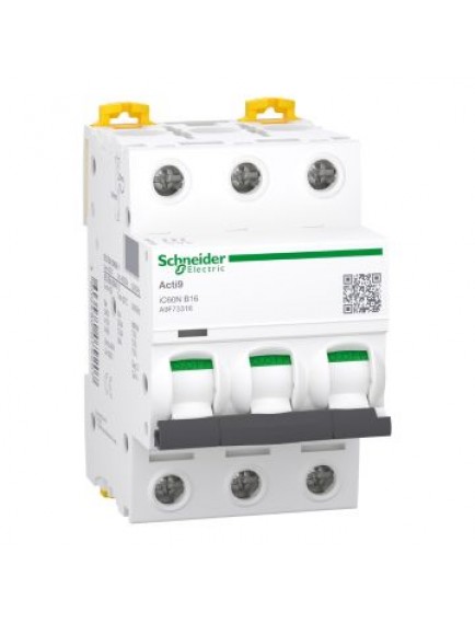 Schneider Otomatik Sigorta, Acti9, 6kA, B-Eğrisi, 3-Kutup, 16A