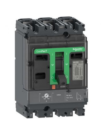 Schneider ComPacT Şalter NSX160H 70kA AC 3P3D 160A TMD
