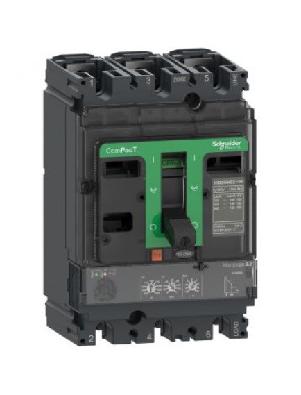 Schneider ComPacT Şalter NSX160N 50kA AC 3P3D 160A 2.2