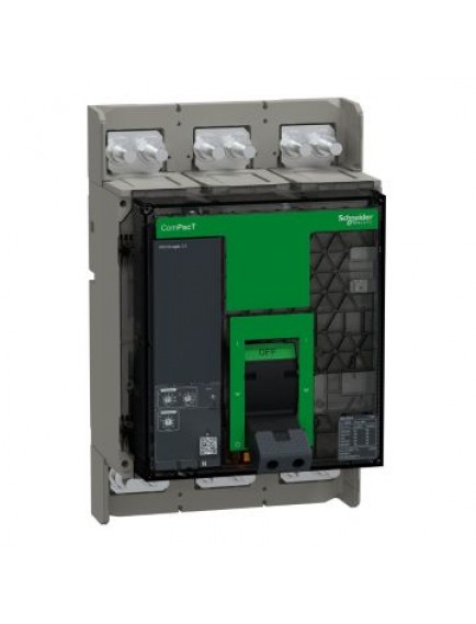 Schneider Kesici, ComPacT NS1250N, 50kA 415VAC'de, 3P, Sabit, Manuel, MicroLogic 2.0 Geçti, 1250A