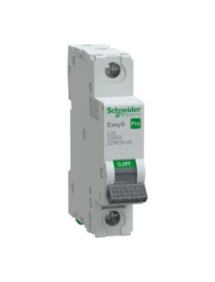 Schneider Otomatik Sigorta, Easy9 Pro, 10kA, C-Eğrisi, 1-Kutup, 25A
