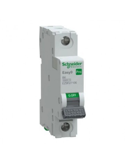 Schneider Otomatik Sigorta, Easy9 Pro, 6kA, B-Eğrisi, 1-Kutup, 6A