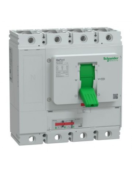 Schneider Circuit breaker, GoPact MCCB 800, 4 poles, 70kA at 415VAC, 500A rating, ETU trip unit, Ayar Sahalı