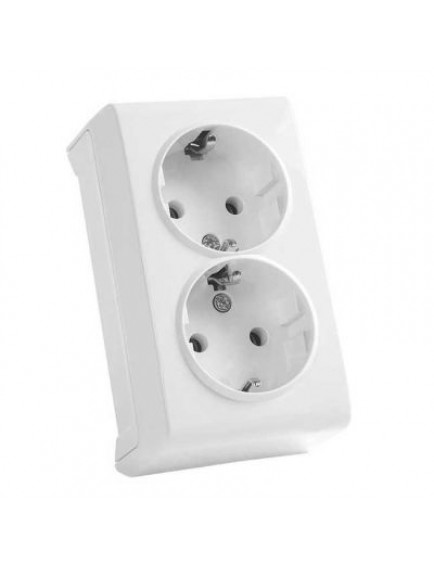 Vera Beyaz İkili Topraklı Priz 90681056