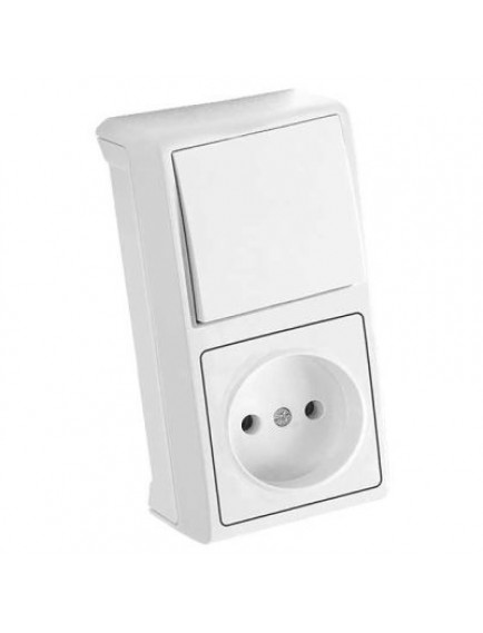 Viko Vera Beyaz Dikey Kombine Anahtar + Priz 90681086