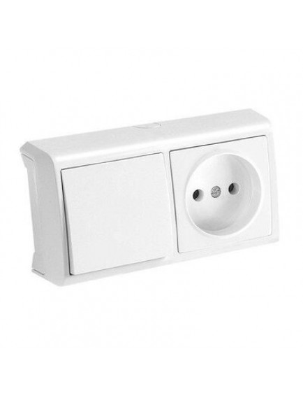 Viko Vera Beyaz Yatay Kombine Anahtar + Priz 90681186