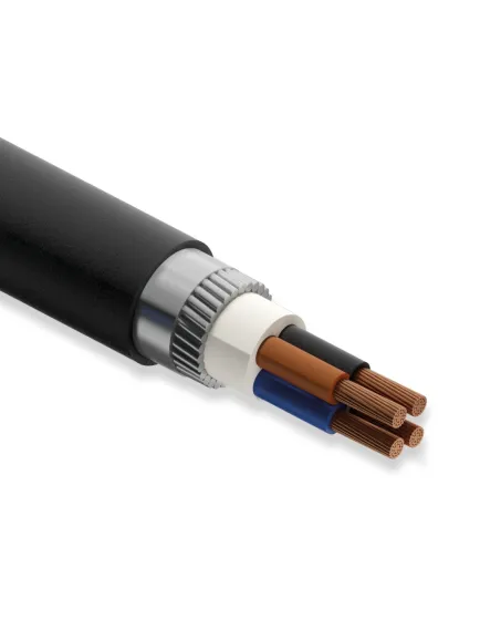 Öznur 4x2.5 mm² PVC İzoleli, Yuvarlak Galvanizli Çelik Tel Zırhlı, Çok Damarlı, Bir veya Çok Telli Bakır İletkenli Kablolar YVZ2V (NYRY)