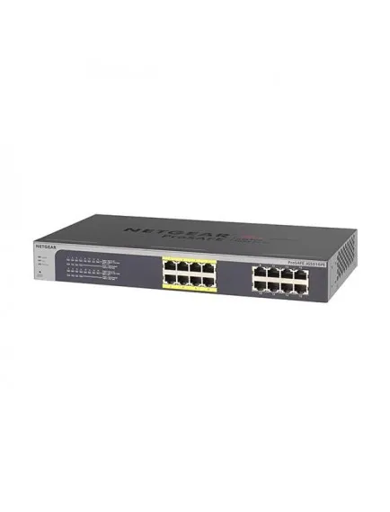 NetGear JGS516PE-100EUS 16 Portlu 10/100/1000 Gigabit Prosafe Plus Switch, 8 Port PoE (85W)