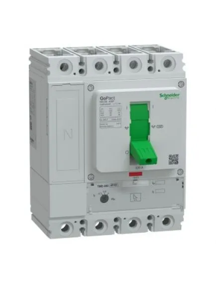 Schneider Circuit breaker, GoPact MCCB 400, 4 poles, 36kA at 415VAC, 320A rating, TMD trip unit, Ayar Sahalı