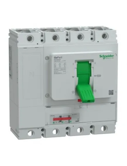 Schneider Circuit breaker, GoPact MCCB 800, 4 poles, 70kA at 415VAC, 500A rating, ETU trip unit, Ayar Sahalı