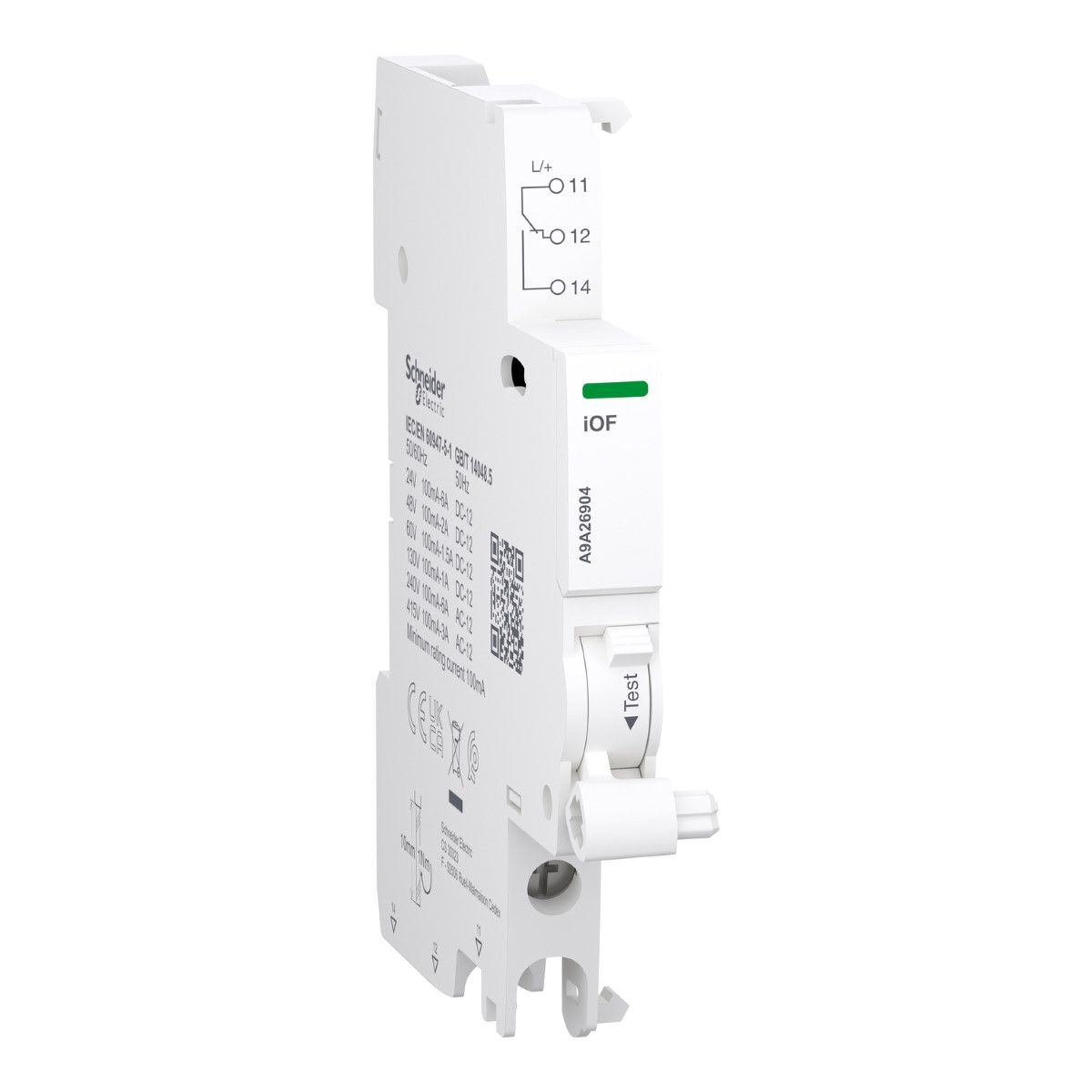 Schneider Acti9 A9A İof Yardımcı Kontak 1 C/O, 100mA-6A, ...