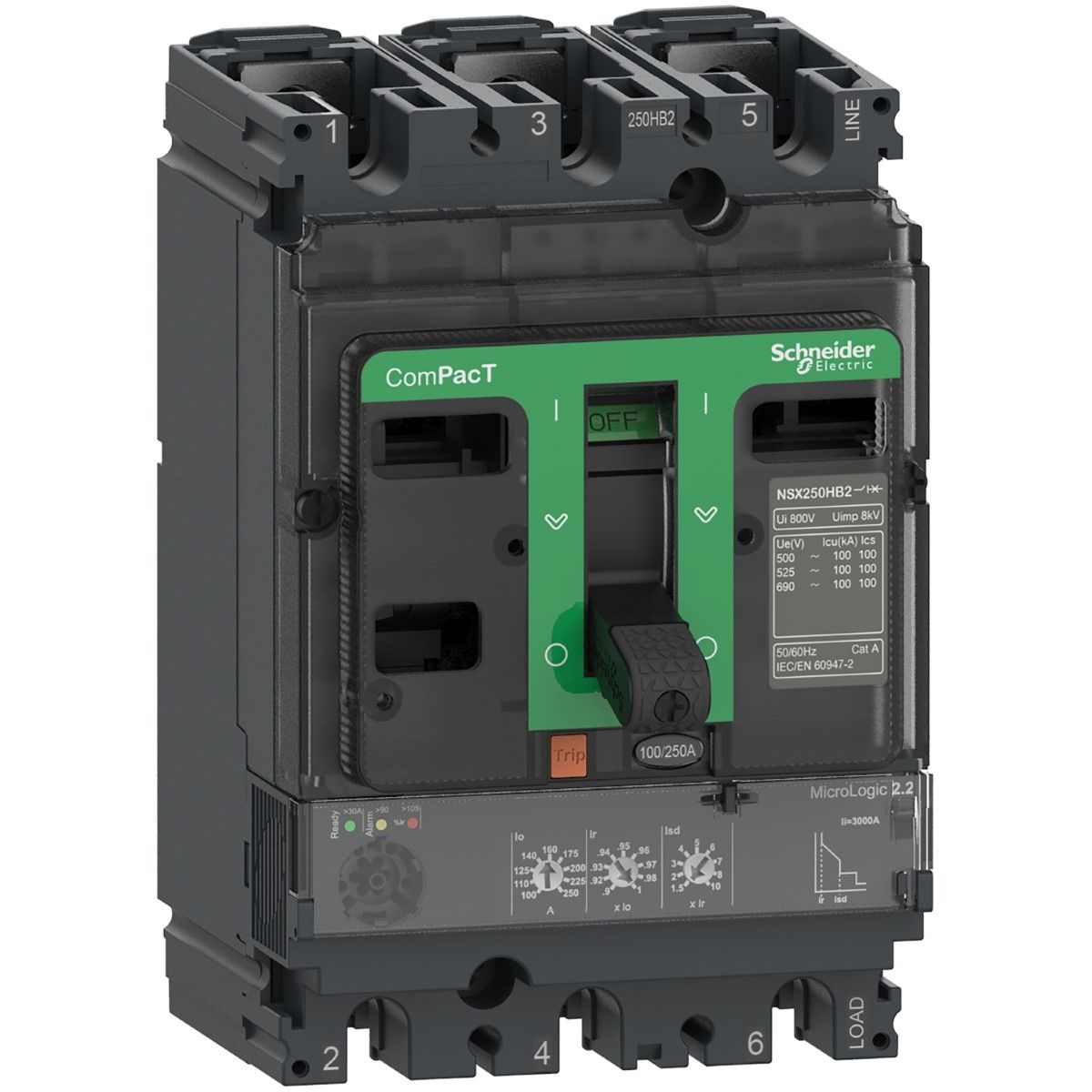 Schneider ComPacT NSX100N Şalter 3P3D 40A ...